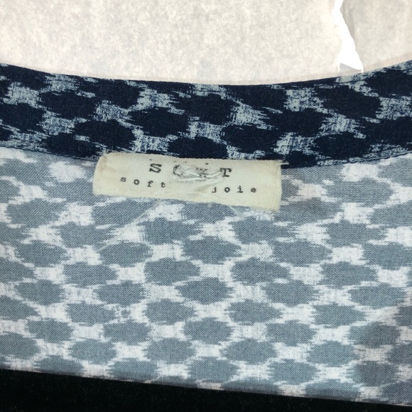 3/$25 Soft Joie button down blouse blue no size - Picture 3 of 7